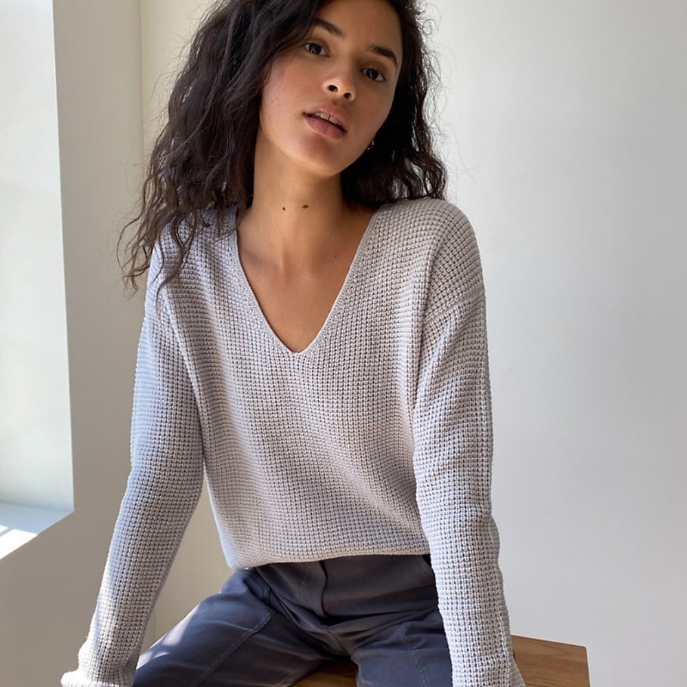 Aritzia waffle knit sweater